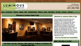 What Luminoussalonandspa.com website looked like in 2018 (5 years ago)