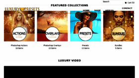 What Luxurypresets.com website looked like in 2018 (5 years ago)
