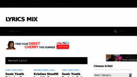 What Lyricsmix.net website looked like in 2018 (5 years ago)