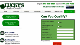 What Luckysautocredit.com website looked like in 2018 (5 years ago)