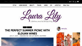 What Lauralily.com website looked like in 2018 (5 years ago)