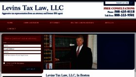 What Levinstaxlaw.com website looked like in 2018 (5 years ago)