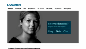 What Livslinien.dk website looked like in 2018 (5 years ago)