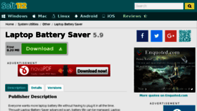 What Laptop-battery-saver.soft112.com website looked like in 2018 (5 years ago)