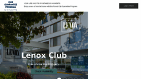 What Lenoxclubliving.com website looked like in 2018 (5 years ago)