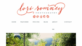 What Loriromneyphotography.com website looked like in 2018 (5 years ago)