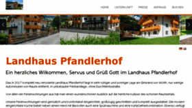 What Landhaus-pfandlerhof.at website looked like in 2018 (5 years ago)
