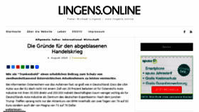 What Lingens.online website looked like in 2018 (5 years ago)