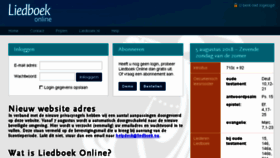 What Liedboek.nu website looked like in 2018 (5 years ago)