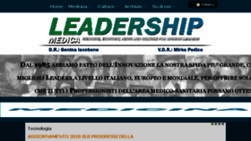 What Leadershipmedica.it website looked like in 2018 (5 years ago)