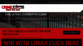 What Limax.co.za website looked like in 2018 (5 years ago)