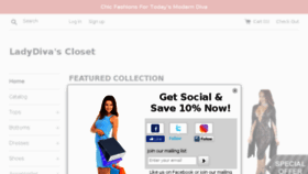 What Ladydivascloset.com website looked like in 2018 (5 years ago)