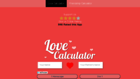 What Lovecalculator.club website looked like in 2018 (5 years ago)