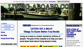 What Living-aboard.com website looked like in 2018 (5 years ago)