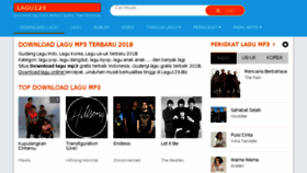What Lagu123.biz website looked like in 2018 (5 years ago)