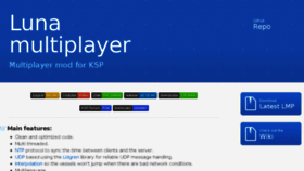 What Lunamultiplayer.com website looked like in 2018 (5 years ago)