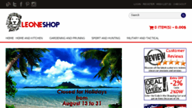 What Leoneshopknives.com website looked like in 2018 (5 years ago)