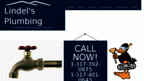 What Lindelsplumbing.com website looked like in 2018 (5 years ago)