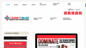 What Learntobloghangouts.com website looked like in 2018 (5 years ago)