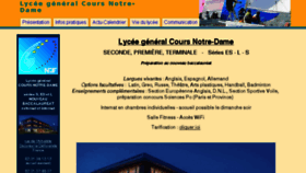 What Lyceecoursnotredame.com website looked like in 2018 (5 years ago)