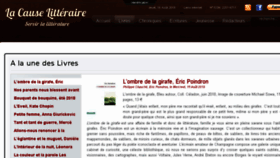 What Lacauselitteraire.fr website looked like in 2018 (5 years ago)
