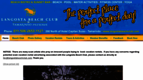 What Langostabeachclub.com website looked like in 2018 (5 years ago)