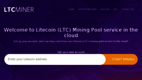 What Ltcminer.com website looked like in 2018 (5 years ago)