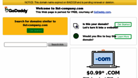 What List-company.com website looked like in 2018 (5 years ago)