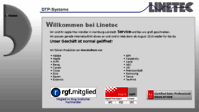 What Linetec.de website looked like in 2018 (5 years ago)