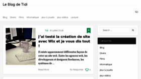 What Leblogdetidi.fr website looked like in 2018 (5 years ago)