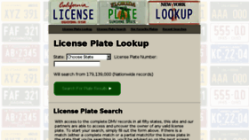 What Licenseplateslookup.com website looked like in 2018 (5 years ago)