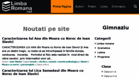 What Limba-romana.net website looked like in 2018 (5 years ago)