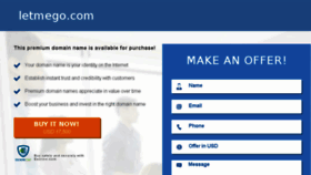 What Letmego.com website looked like in 2018 (6 years ago)