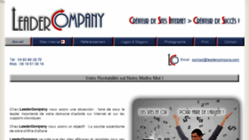 What Leadercompany.com website looked like in 2018 (5 years ago)