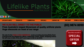 What Lifelikeplants.com.au website looked like in 2018 (5 years ago)