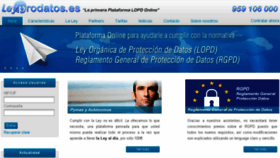 What Leyprodatos.es website looked like in 2018 (5 years ago)