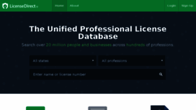 What Licensedirect.com website looked like in 2018 (5 years ago)