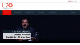 What L20argentina.org website looked like in 2018 (5 years ago)