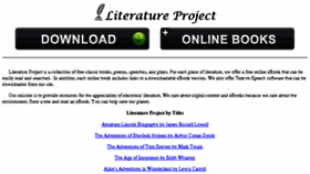 What Literatureproject.com website looked like in 2018 (5 years ago)