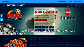 What Lottery24.net website looked like in 2018 (5 years ago)