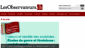 What Lesobservateurs.ch website looked like in 2018 (5 years ago)