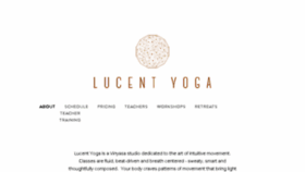 What Lucentyoga.com website looked like in 2018 (5 years ago)