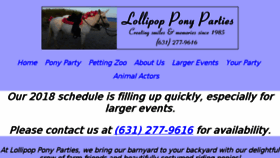 What Lollipopponyparties.com website looked like in 2018 (5 years ago)