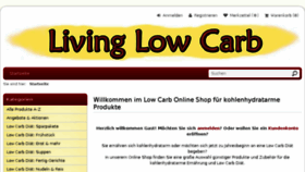 What Living-low-carb.de website looked like in 2018 (5 years ago)