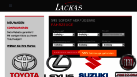 What Lackas.de website looked like in 2018 (5 years ago)