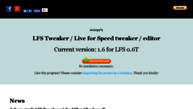 What Lfs-tweaker.com website looked like in 2018 (5 years ago)
