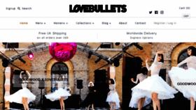 What Lovebullets.co.uk website looked like in 2018 (5 years ago)