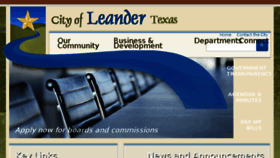 What Leandertx.gov website looked like in 2018 (5 years ago)