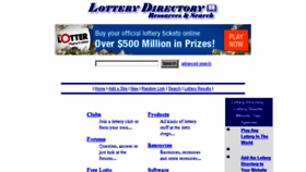 What Lotterydirectory.com website looked like in 2018 (5 years ago)