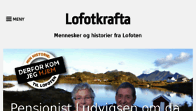 What Lofotkrafta.no website looked like in 2018 (5 years ago)